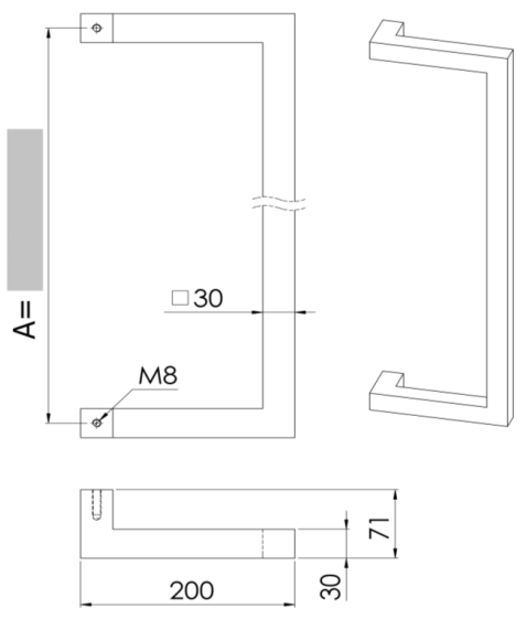 Plan coté du tirant DK01 30/30